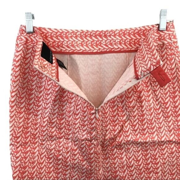 Cynthia Rowley Size 4 Pencil Skirt Abstract Geometric Career Knee Length - Picture 5 of 7